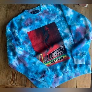 La Detresse Amnesia Mania Obsessive Crewneck Sweatshirt Medium Blueberry Mystic